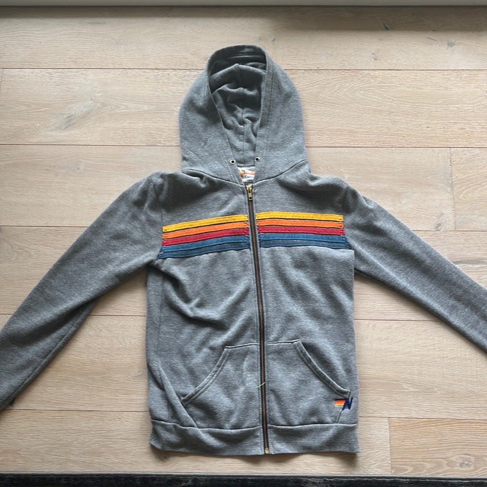 Aviator nation small grey zip up